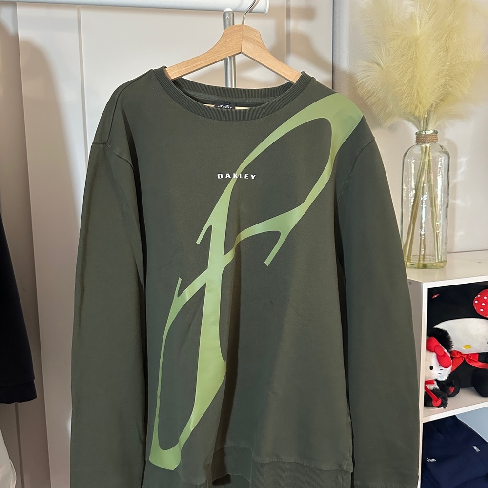 Oakley Olive Green Sweatshirt with Logo